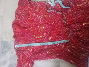 it's red anarkali