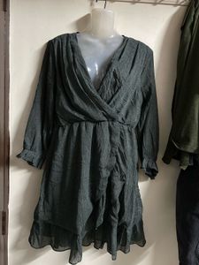 Chic Wrap Dress with Ruffle Detail