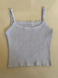 Light Blue Ribbed Tank Top