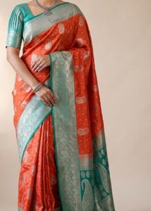 orange saree