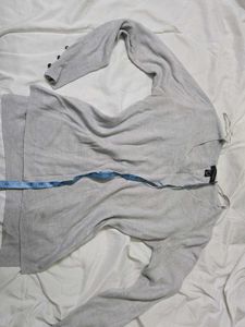 Light Grey Button Detail Sweater