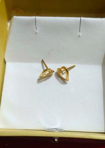 Heart Shaped Gold Earrings 18 carat