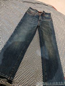 Women's Wide Leg Blue Denim Jeans