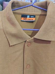 Men's Mustard Polo T-Shirt with Pocket