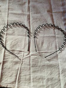 Set of 2 Black Metal Headbands combo