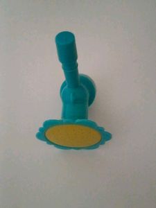Teal Flower Shower Head Holder