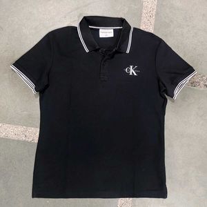 authentic Calvin Klein Jeans Black Polo Shirt