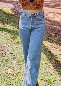 Wide Leg Jeans - Raw Edges