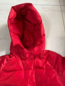 Red Puffer Jacket with Hood