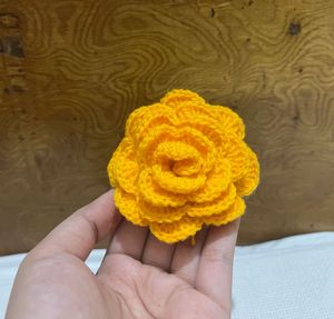 Handmade Crochet Flower Hair Clip