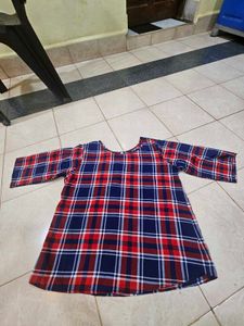 Red, White &amp; Blue Plaid top