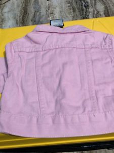 Pink Denim Short Jacket