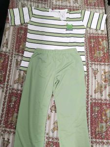 Cute Crocodile Striped Pajama Set