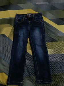 Blue Distressed Jeans 3-4 yrs