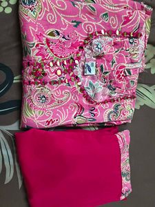 Pink Paisley Print Kurta Set