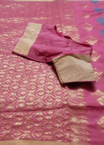 Beautiful Pink Saree with Blouse