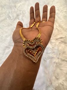 Sparkling Heart Pendant Necklace