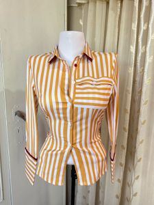 Chic Striped Button-Up Shirt