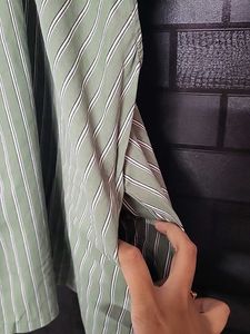 Green Striped Dangree dress