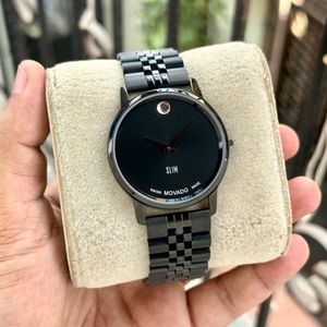 Movado Slim Black Watch