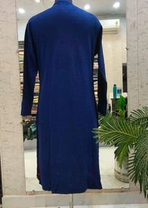 BLUE AND RED WOOLEN KURTI