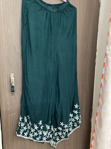 100% cotton chikan work full flare 2pc set