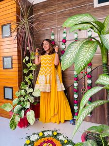 Mustard Sharara Set