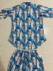 Blue Printed Co-ord Set