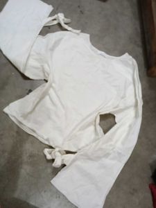 aesthetic white top for office