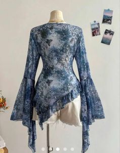 plus size Boho Floral Print Ruffle top