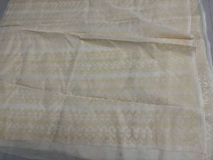 Elegant Off-White Chanderi Silk Cotton Saree with
