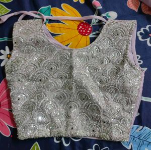 Satin Blouse with Tie-Up Back