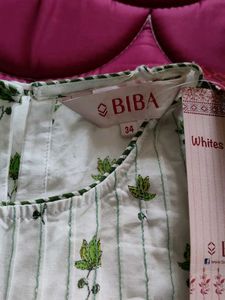 White Floral Print Kurti