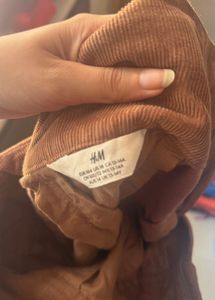 Pleated Corduroy Mini Skirt