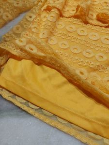 Yellow Lace Long Sleeve Top