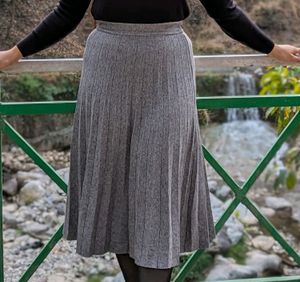 Flared Platted Skirt