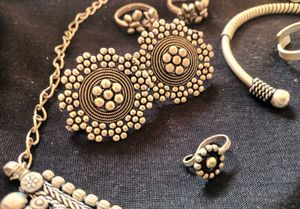 Oxidized Silver Jewelry Set