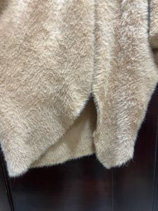 Stylish Beige Knit Tunic Top