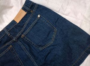 High Waisted Denim Mini Skirt
