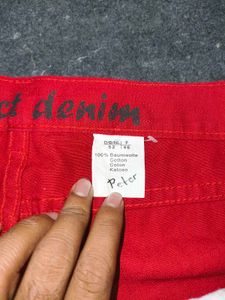 Reject Denim Bold Red Statement Jeans