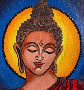 Mini Handmade Buddha Painting