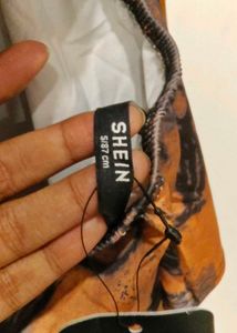 Flowy Abstract Print Halter Top (Size S)