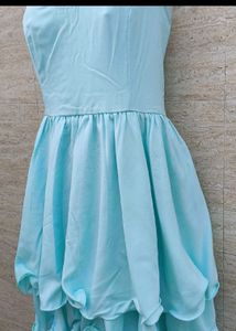 Light Blue Bubble Hem Mini Dress 38/40