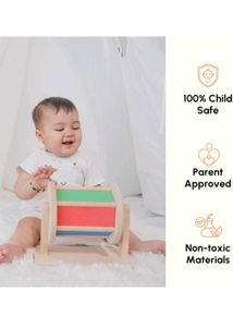 Montessori Drum Educational Spining Rainbow Wheel
