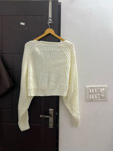 Cream Knit Cropped korean bolero🧚🏻