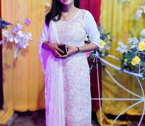 cotton embroided sequence kuti
