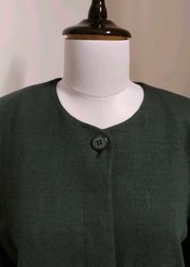 Classic Formal Shirt Coat With Padded Shoulders
