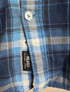 Men's Blue Plaid Long Sleeve Shirt