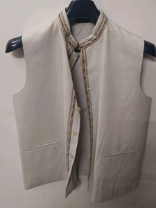 Elegant Cream Men's Ethnic Italian 3 Piece Suit