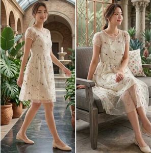 Elegant Embroidered Short Dress